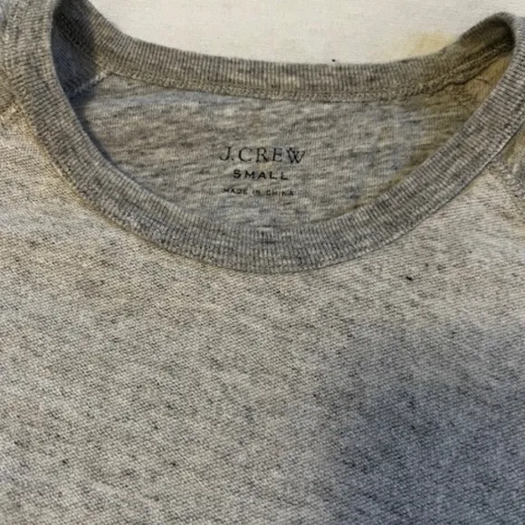 J Crew Vintage Small Lightweight Two-Tone Fleece Sweatshirt​​​​​​​​​​​​​…​