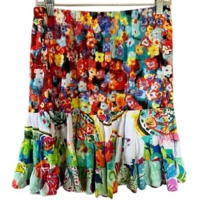 Jams World Multicolor Floral Hattie Skirt – Size Medium - Made in Hawaii