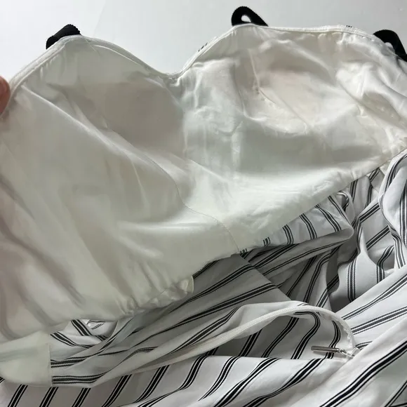 Jason Wu Black and White Striped Midi Dress - Size 4 Preppy Yacht Wife
