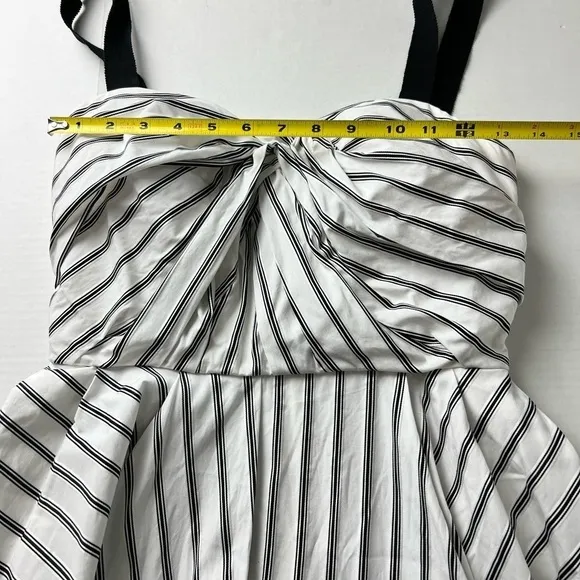 Jason Wu Black and White Striped Midi Dress - Size 4 Preppy Yacht Wife