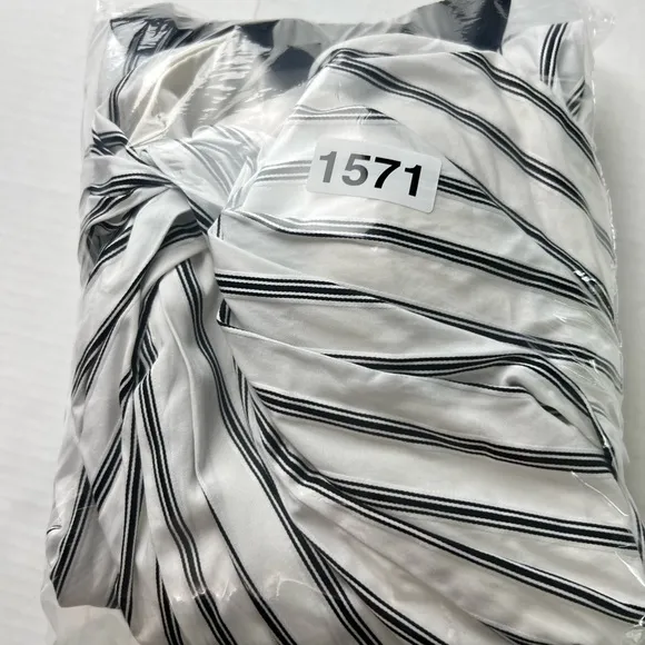Jason Wu Black and White Striped Midi Dress - Size 4 Preppy Yacht Wife