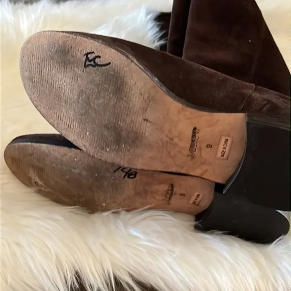 J.CREW HARPER SUEDE TALL BOOTS Size 9 ESTATE BROWN RIDING