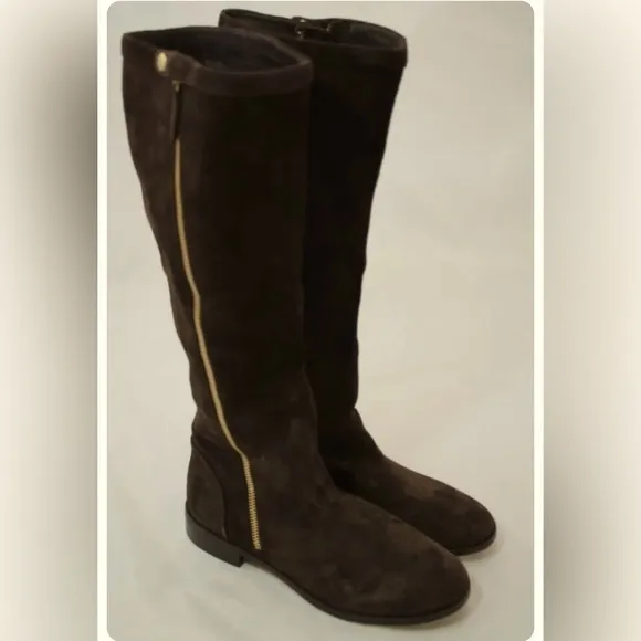 J.CREW HARPER SUEDE TALL BOOTS Size 9 ESTATE BROWN RIDING