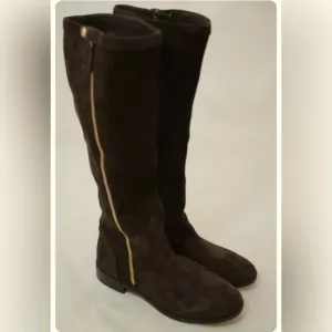 J.CREW HARPER SUEDE TALL BOOTS Size 9 ESTATE BROWN RIDING