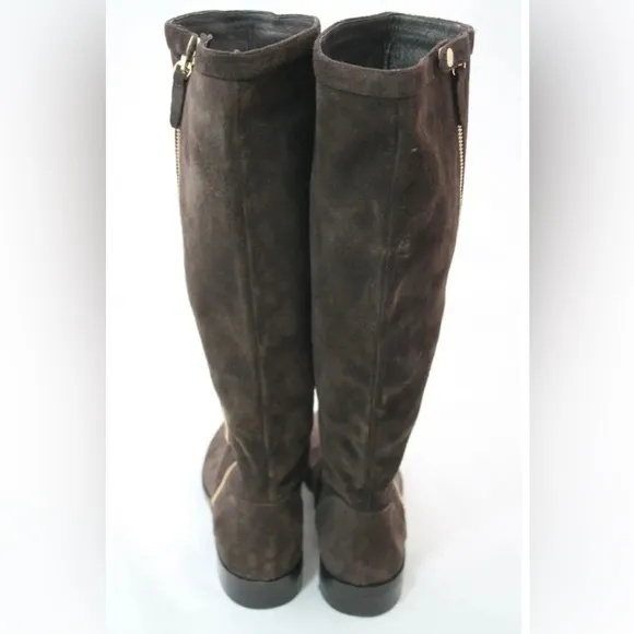 J.CREW HARPER SUEDE TALL BOOTS Size 9 ESTATE BROWN RIDING