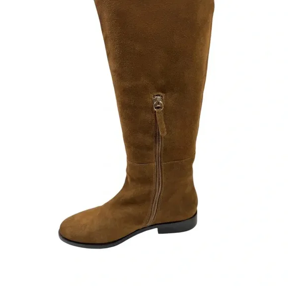 J.Crew Over the Knee Boots in Rich Walnut Suede Size 6 K2741 Brown