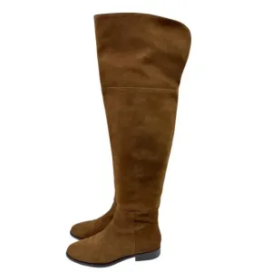 J.Crew Over the Knee Boots in Rich Walnut Suede Size 6 K2741 Brown