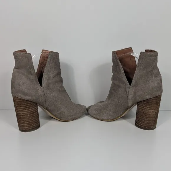 Jeffrey Campbell Oath Brown Suede Peep Toe Ankle Boots Women's 8.5