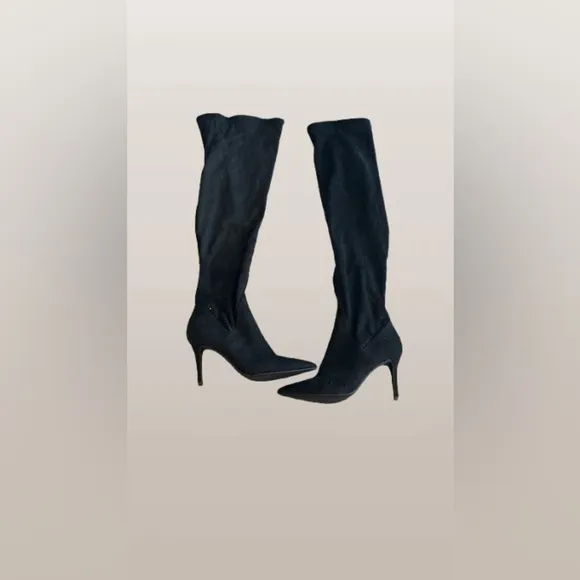 Jessica Simpson Black Faux Suede Over-the-Knee Stiletto BootsSize 7.5 Never Worn