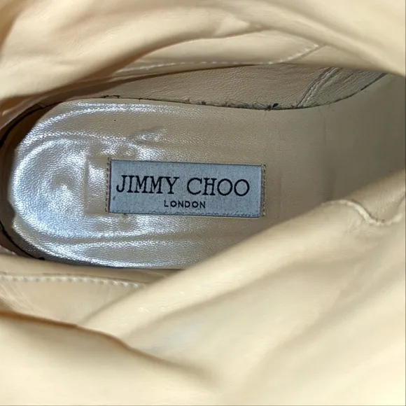 JIMMY CHOO Crystal-Detailed Suede Biker Boots in Black Size 40/US 9