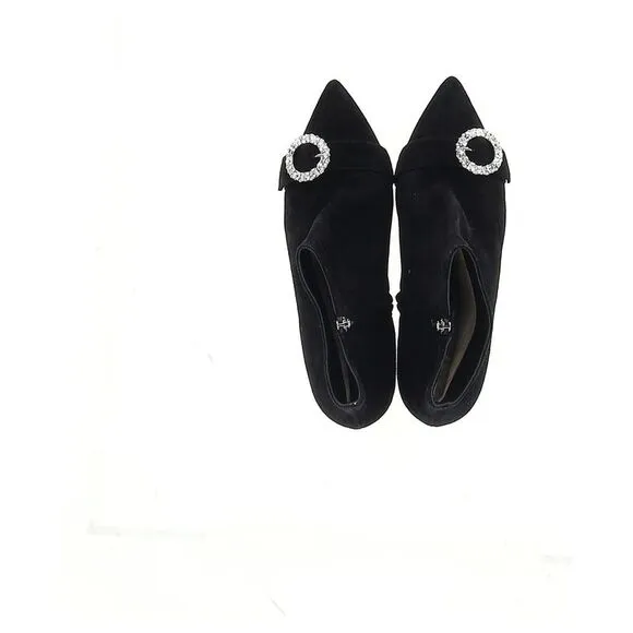 Jimmy Choo Hanover 65 Embellished Pointed Toe Ankle Boots in Black Suede