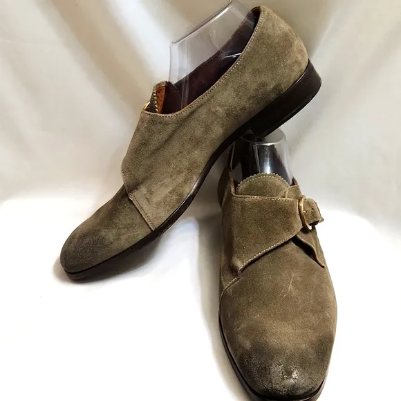 Jimmy Choo Monk Strap Leather Loafers (mens size 44)