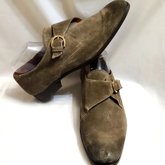 Jimmy Choo Monk Strap Leather Loafers (mens size 44)