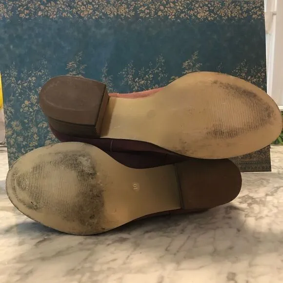 J. Jill Red Suede Nubuck Ankle Boots