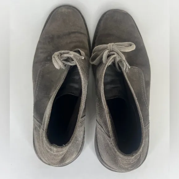 john varvatos chukka boots Men Size 12M Gray Suede Leather Lace Up Casual