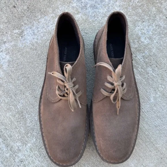 John Varvatos Chukka Boots Men's Size 9.5 M Brown Suede Leather Lace Up …