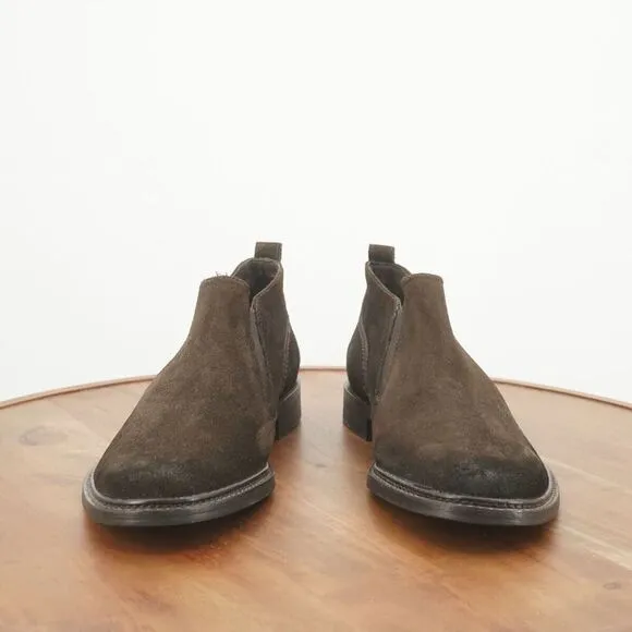 John Varvatos Mens Chelsea Boots Pull On Dark Brown Suede Size 10.5 M