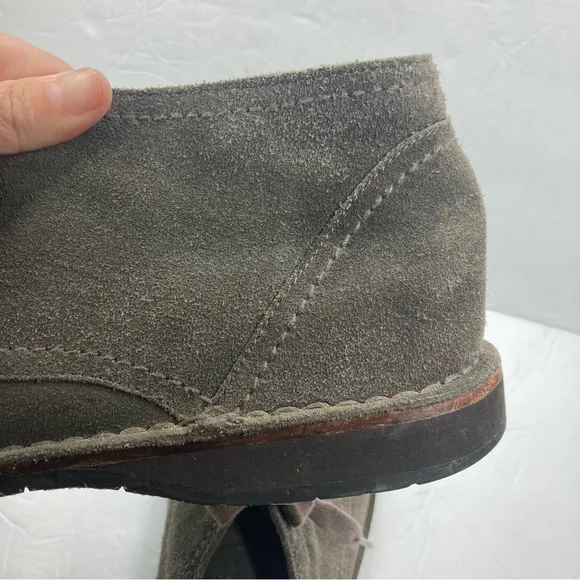 John Varvatos Mens Suede Chukka Boots 10M Lace Up Gray Leather