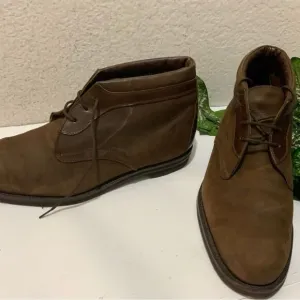 JOHNSTON &amp; MURPHY Chukka Casual Ankle Boots Brown Nubuck Leather Shoes Lace Up