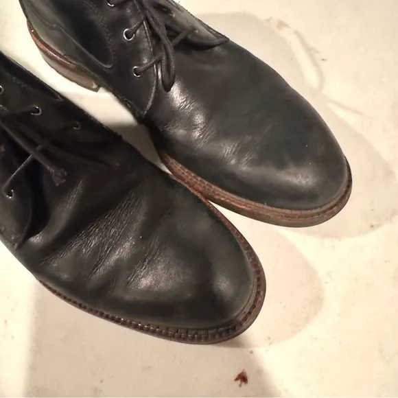 Johnston &amp; Murphy Fullerton Leather Brogue Chukka Boots Black Size 9