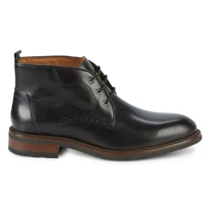 Johnston &amp; Murphy Fullerton Leather Brogue Chukka Boots Black Size 9