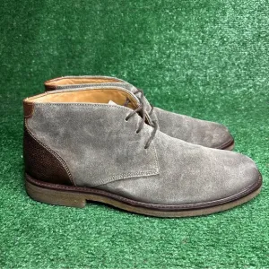 Johnston and Murphy Chukka Boots Mens Size 11.5 Suede Gray Shoes Sheepskin