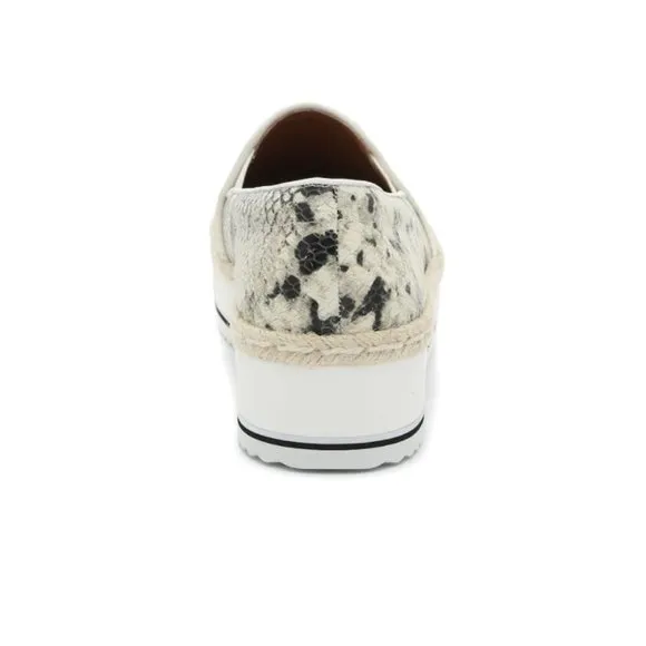 Joie $278 NIB Huxley Snakeskin 8.5 Leather Platform Slip On Shoes Sneaker 39Eur