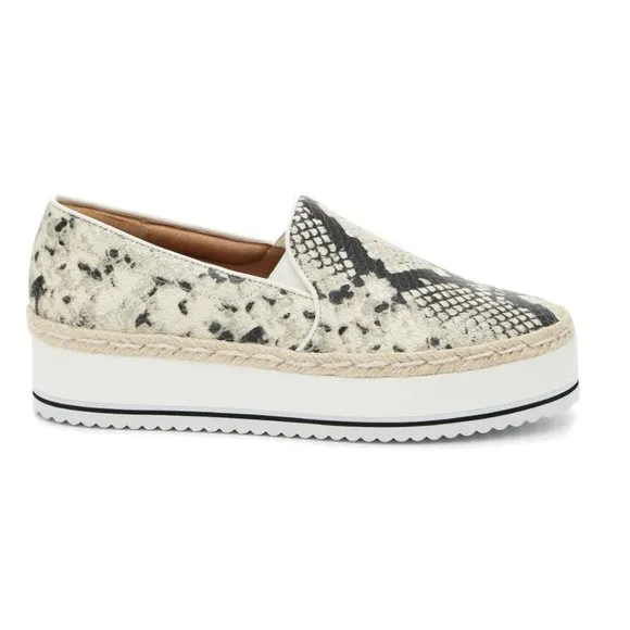 Joie $278 NIB Huxley Snakeskin 8.5 Leather Platform Slip On Shoes Sneaker 39Eur