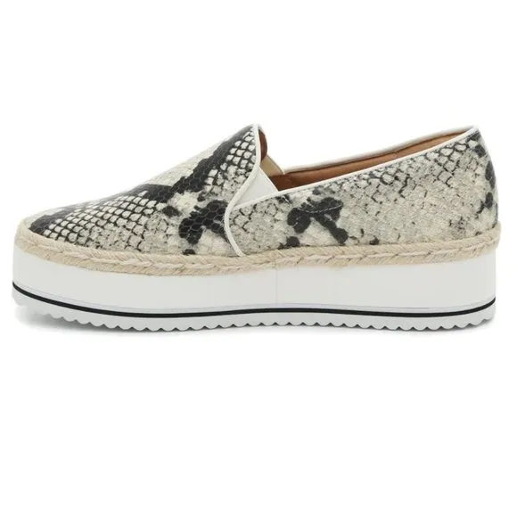 Joie $278 NIB Huxley Snakeskin 8.5 Leather Platform Slip On Shoes Sneaker 39Eur