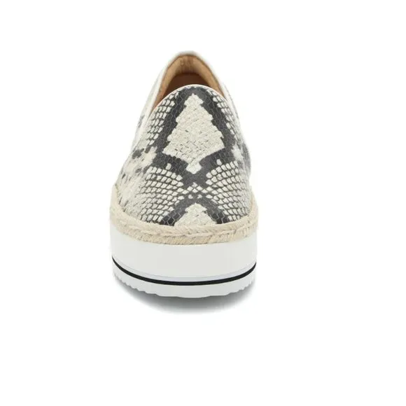 Joie $278 NIB Huxley Snakeskin 8.5 Leather Platform Slip On Shoes Sneaker 39Eur