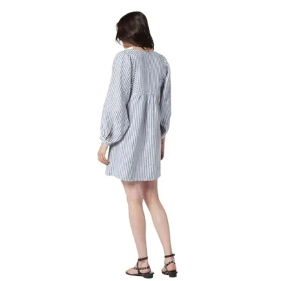 JOIE Jade Mini Dress In Blue &amp; White Stripe Small