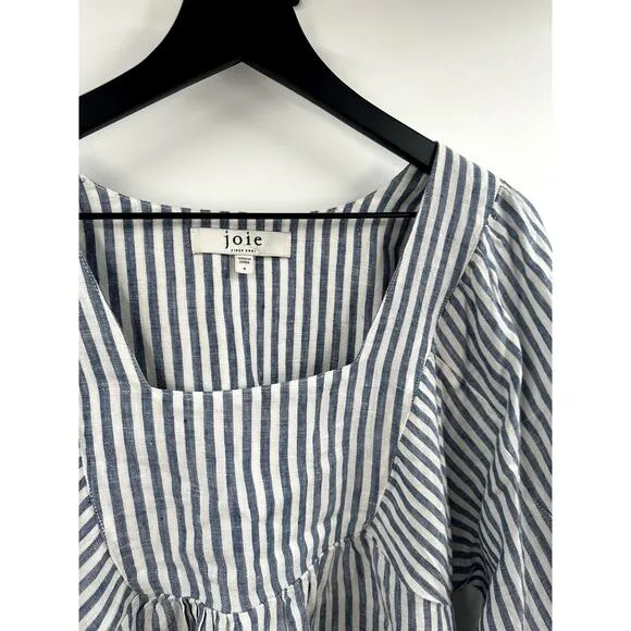JOIE Jade Mini Dress In Blue &amp; White Stripe Small