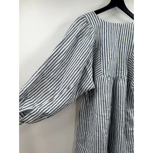 JOIE Jade Mini Dress In Blue &amp; White Stripe Small