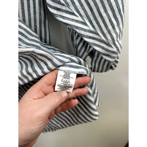 JOIE Jade Mini Dress In Blue &amp; White Stripe Small