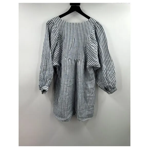 JOIE Jade Mini Dress In Blue &amp; White Stripe Small