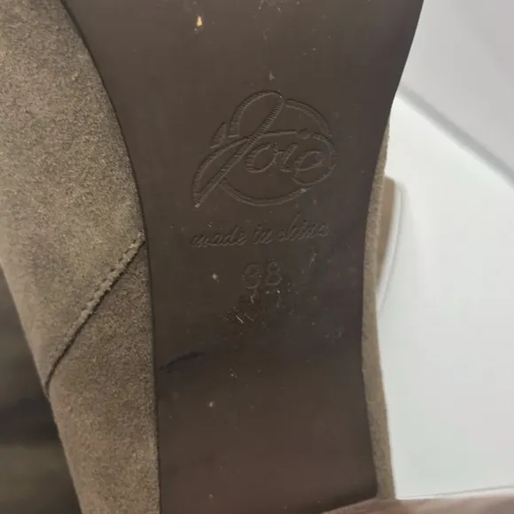 Joie Stop &amp; Stare suede tall boots tan wood 38
