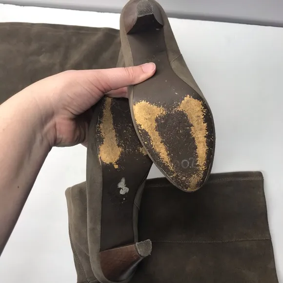 Joie Stop &amp; Stare suede tall boots tan wood 38