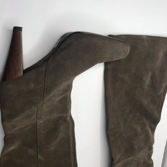 Joie Stop &amp; Stare suede tall boots tan wood 38