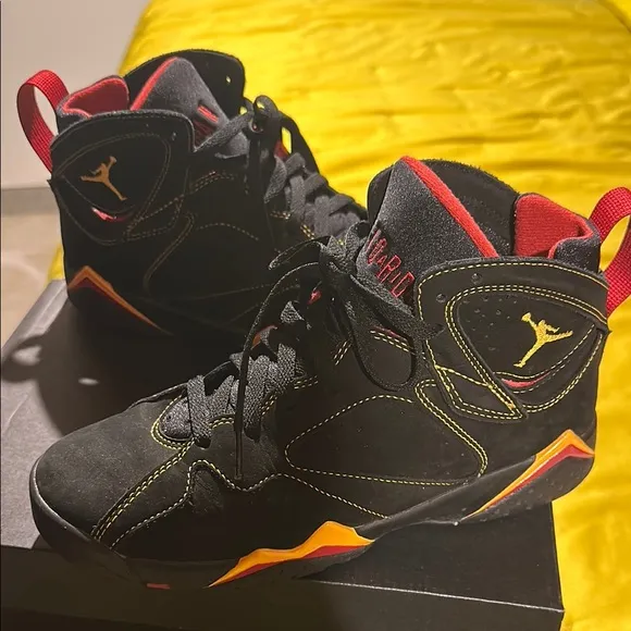 Jordan Black and Yellow Sneakers Iconic Design