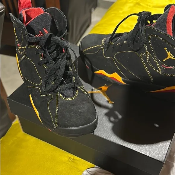 Jordan Black and Yellow Sneakers Iconic Design