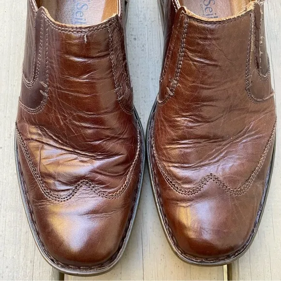 Josef Seibel Douglas Marone Leather Casual Loafers Shoes size 42