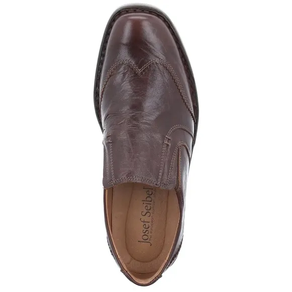 Josef Seibel Douglas Marone Leather Casual Loafers Shoes size 42