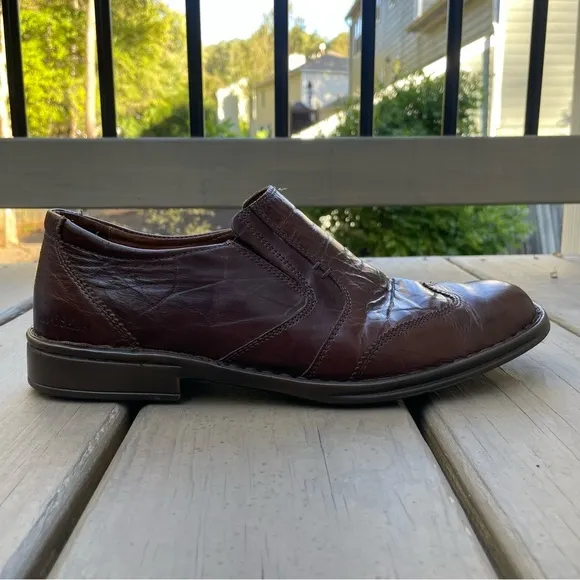 Josef Seibel Douglas Marone Leather Casual Loafers Shoes size 42
