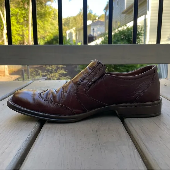 Josef Seibel Douglas Marone Leather Casual Loafers Shoes size 42