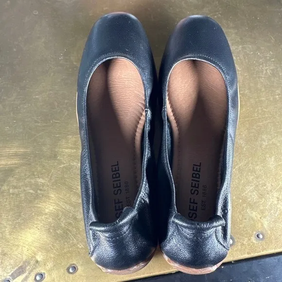 Josef Seibel Women Ballet Flat Shoes Fenja Comfort Casual Leather Black 36 6