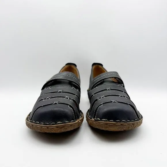 Josef Seibel Womens Rosalie 45 Sandals Size EU 42 US 10.5 Black Leather NIB