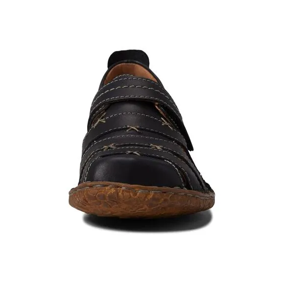 Josef Seibel Womens Rosalie 45 Sandals Size EU 42 US 10.5 Black Leather NIB