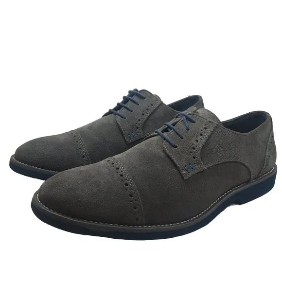 Joseph Abboud Robert Wingtip Gray Suede Casual Shoes Size 11