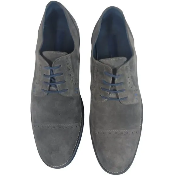 Joseph Abboud Robert Wingtip Gray Suede Casual Shoes Size 11