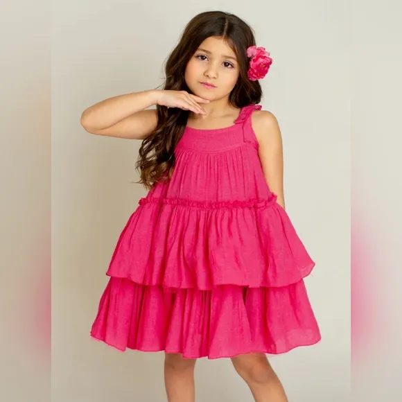Joyfolie Banyu Dress Fuchsia, Size 12